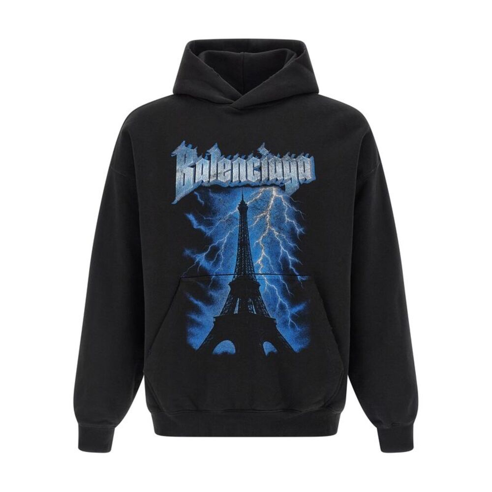 Balenciaga Black Cotton Men's Sweatshirt